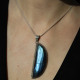 Pendentif en argent et labradorite