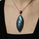 Pendentif en argent et labradorite