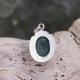 Pendentif en argent et malachite