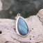 Pendentif en argent et labradorite