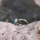 Bague en argent et howlite turquoise