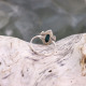 Bague en argent et howlite turquoise