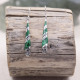 Boucles d'oreilles en argent et malachite