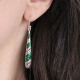 Boucles d'oreilles en argent et malachite