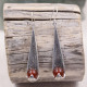 Boucles d'oreilles en argent et cornaline