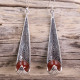 Boucles d'oreilles en argent et cornaline