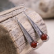 Boucles d'oreilles en argent et cornaline