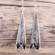 Boucles d'oreilles en argent et onyx