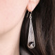 Boucles d'oreilles en argent et onyx