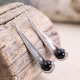 Boucles d'oreilles en argent et onyx