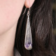 Boucles d'oreilles en argent et améthyste