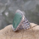 Bague d'exception en argent avec jade et marcassites