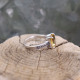 Bague d'exception en argent avec citrine et marcassites