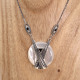 Collier d'exception en argent avec nacre, spinelle et marcassites