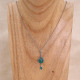 Collier d'exception en argent avec agate verte et marcassites