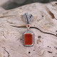 Pendentif d'exception en argent avec cornaline et marcassite
