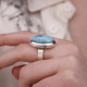 Bague en argent et larimar