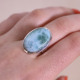 Bague en argent et larimar