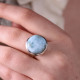 Bague en argent et larimar