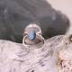 Bague en argent et larimar
