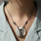 Collier d'exception en argent avec nacre, spinelle et marcassites