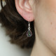 Boucles d'oreilles en argent et topaze mystique