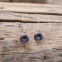 Boucles d'oreilles en argent et topaze mystique