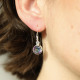 Boucles d'oreilles en argent et topaze mystique