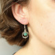 Boucles d'oreilles en argent et malachite