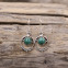 Boucles d'oreilles en argent et malachite