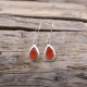 Boucles d'oreilles en argent et cornaline