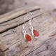 Boucles d'oreilles en argent et cornaline