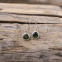 Boucles d'oreilles en argent et diopside chrome