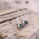 Boucles d'oreilles en argent et diopside chrome