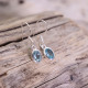 Boucles d'oreilles en argent et apatite