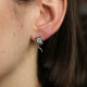 Boucles d'oreilles en argent et topaze bleue