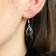 Boucles d'oreilles en argent et obsidienne