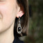 Boucles d'oreilles d'exception en argent avec onyx et marcassite