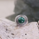 Bague en argent et malachite