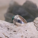 Bague en argent et malachite