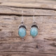 Boucles d'oreilles en argent et amazonite