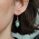 Boucles d'oreilles en argent et amazonite