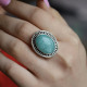 Bague en argent et amazonite