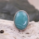 Bague en argent et amazonite