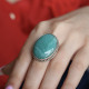 Bague en argent et amazonite