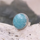 Bague en argent et amazonite