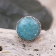 Bague en argent et amazonite