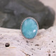 Bague en argent et amazonite