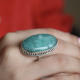 Bague en argent et amazonite