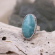 Bague en argent et amazonite